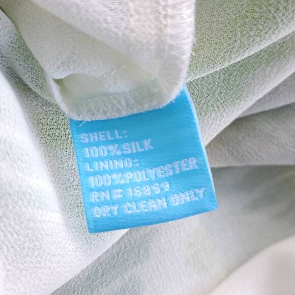 J. McLaughlin Libre Silk Caftan Maxi Dress Size M/L Resort Green Flowy Boho Chic - Picture 10 of 11